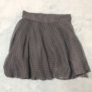 Grey polka dot circle skirt